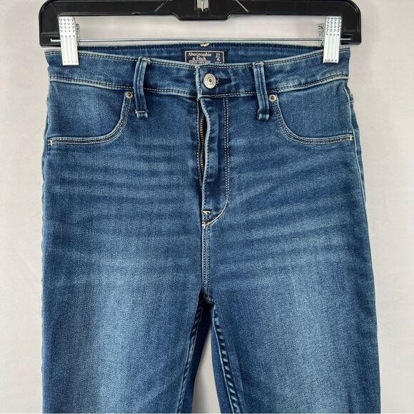 Abercrombie & Fitch Simore High Rise Blue Skinny Jeans 0689 - Picture 2 of 12